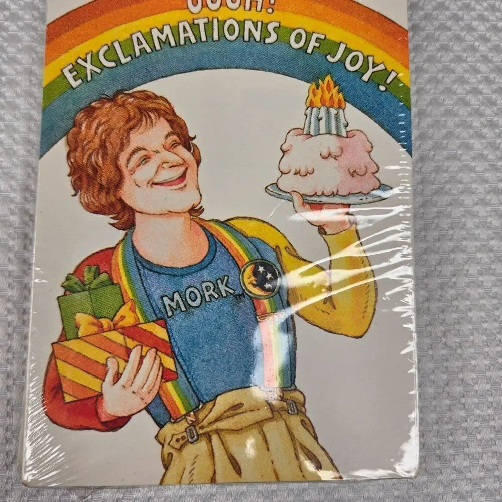 Vintage 1979 Mork & Mindy Birthday Invitations Set Of 8 Ambassador NEW